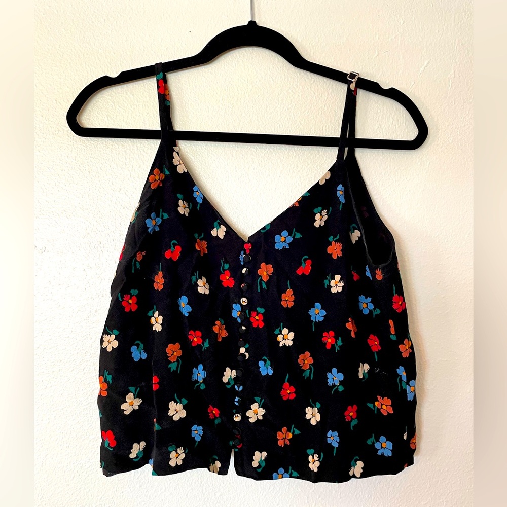 MADEWELL black floral cami
